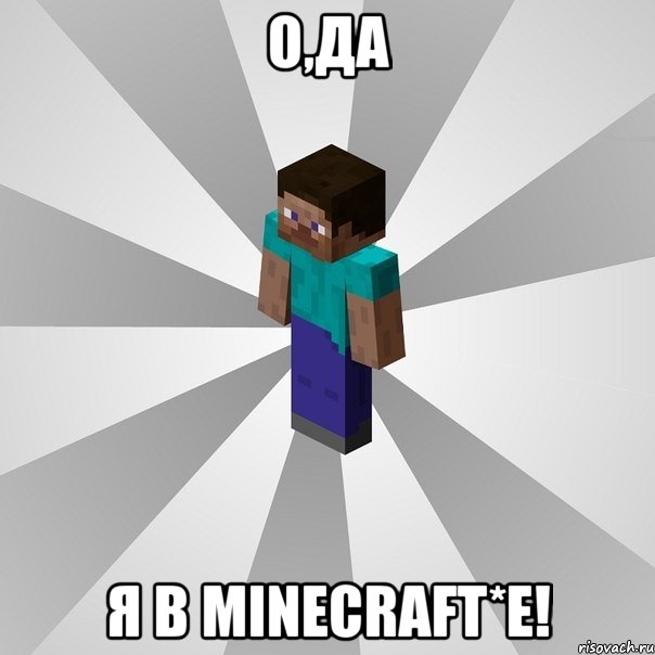 о,да я в minecraft*е!, Мем Типичный игрок Minecraft