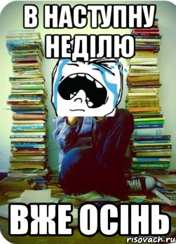 в наступну неділю вже осінь, Мем Типовий десятикласник