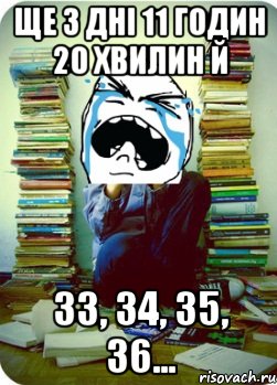 ще 3 дні 11 годин 20 хвилин й 33, 34, 35, 36..., Мем Типовий десятикласник