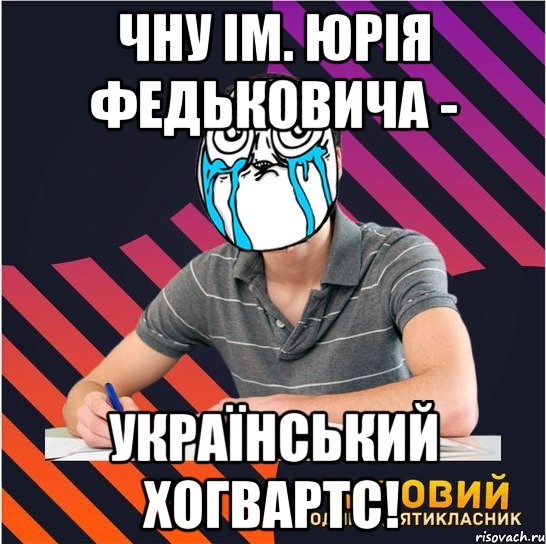 чну ім. юрія федьковича - український хогвартс!, Мем Типовий одинадцятикласник