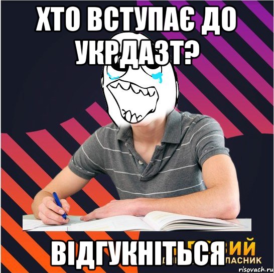 хто вступає до укрдазт? відгукніться, Мем Типовий одинадцятикласник