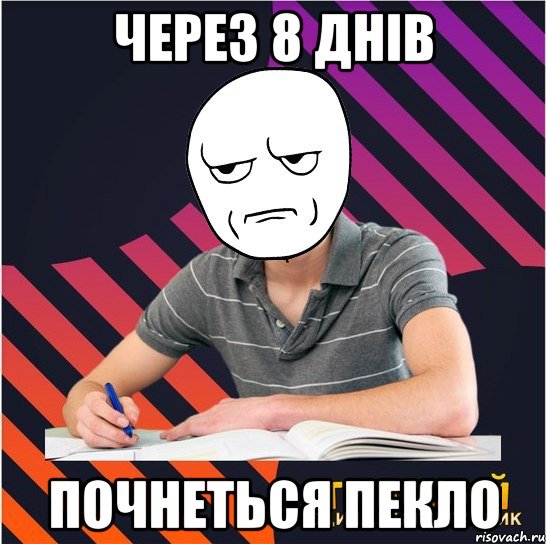 через 8 днів почнеться пекло, Мем Типовий одинадцятикласник