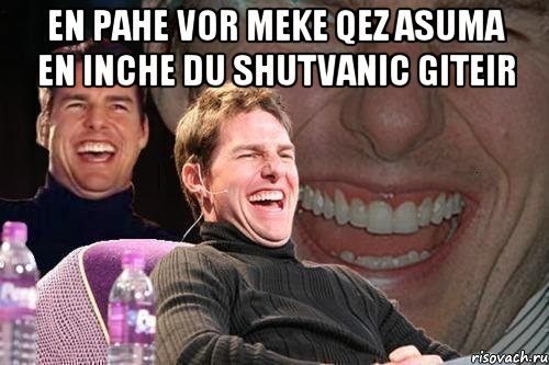 en pahe vor meke qez asuma en inche du shutvanic giteir , Мем том круз