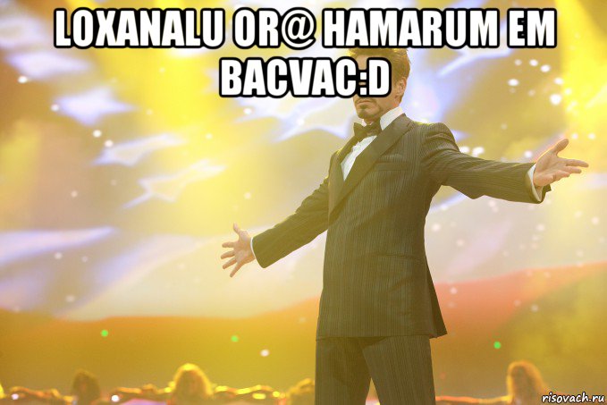 loxanalu or@ hamarum em bacvac:d , Мем Тони Старк (Роберт Дауни младший)