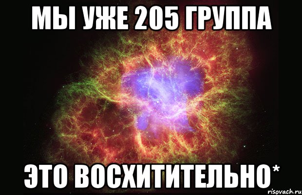 мы уже 205 группа это восхитительно*, Мем Туманность