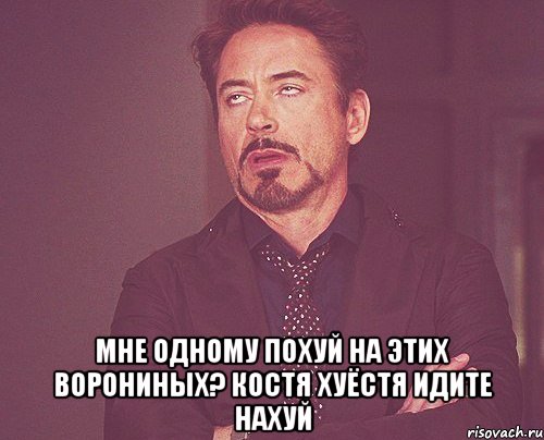  мне одному похуй на этих ворониных? костя хуёстя идите нахуй, Мем твое выражение лица