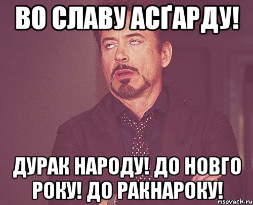 во славу асґарду! дурак народу! до новго року! до ракнароку!, Мем твое выражение лица