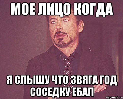 мое лицо когда я слышу что звяга год соседку ебал, Мем твое выражение лица