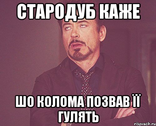 стародуб каже шо колома позвав її гулять, Мем твое выражение лица