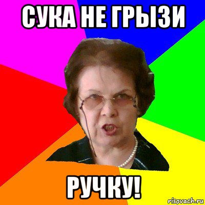 сука не грызи ручку!, Мем Типичная училка