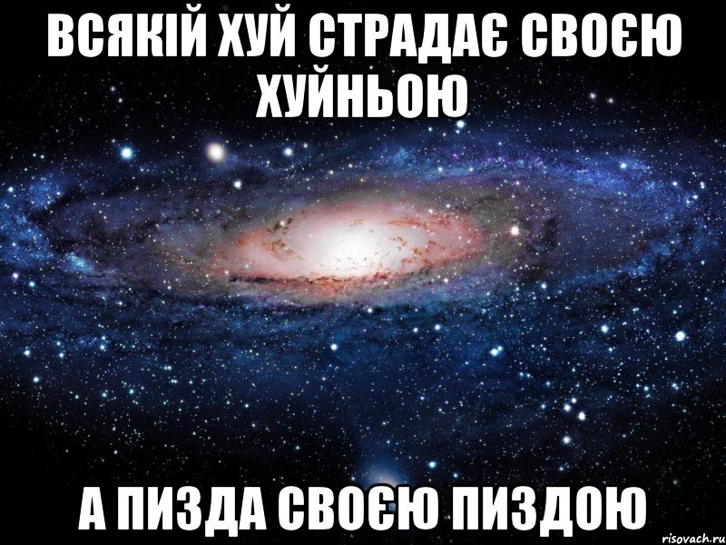 всякій хуй страдає своєю хуйньою а пизда своєю пиздою, Мем Вселенная