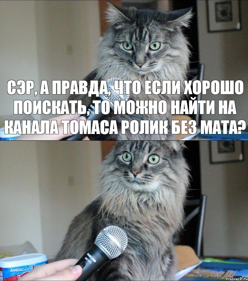 Сэр, а правда, что если хорошо поискать, то можно найти на канала Томаса ролик без мата? 