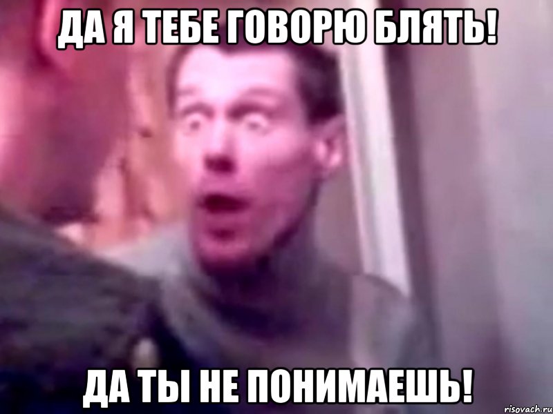 да я тебе говорю блять! да ты не понимаешь!, Мем Запили