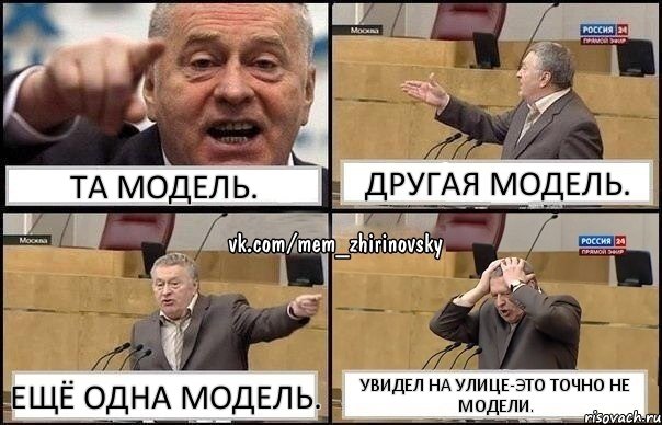 Та модель. Другая модель. Ещё одна модель. Увидел на улице-Это точно не модели., Комикс Жирик