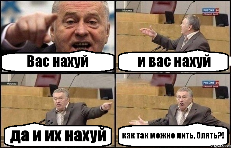 Вас нахуй и вас нахуй да и их нахуй как так можно лить, блять?!, Комикс Жириновский