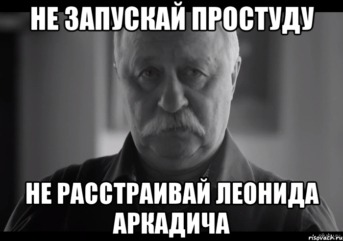 не запускай простуду не расстраивай леонида аркадича, Мем Не огорчай Леонида Аркадьевича