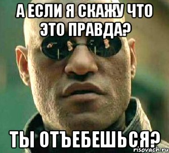 а если я скажу что это правда? ты отъебешься?, Мем  а что если я скажу тебе