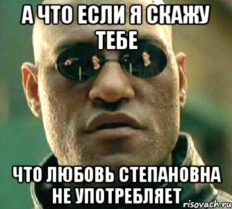 а что если я скажу тебе что любовь степановна не употребляет, Мем  а что если я скажу тебе