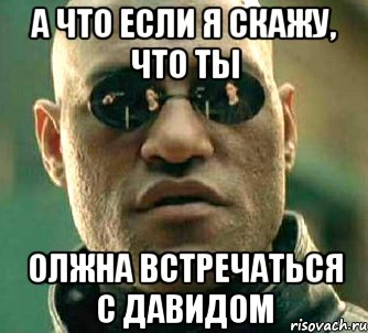 а что если я скажу, что ты олжна встречаться с давидом, Мем  а что если я скажу тебе