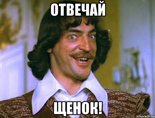 отвечай щенок!