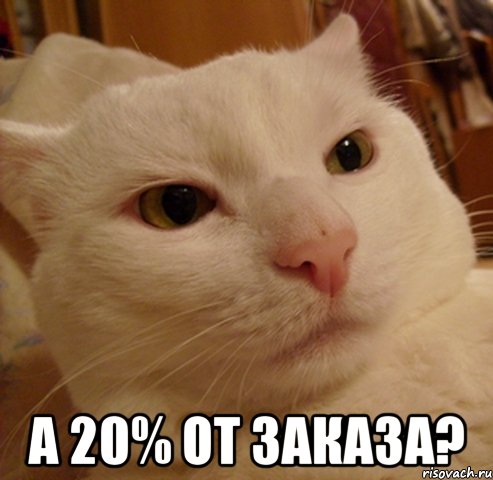  а 20% от заказа?
