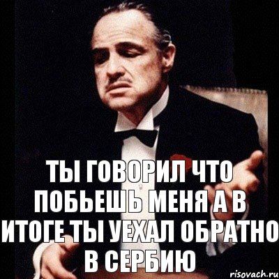 ты говорил что побьешь меня а в итоге ты уехал обратно в сербию, Комикс Дон Вито Корлеоне 1