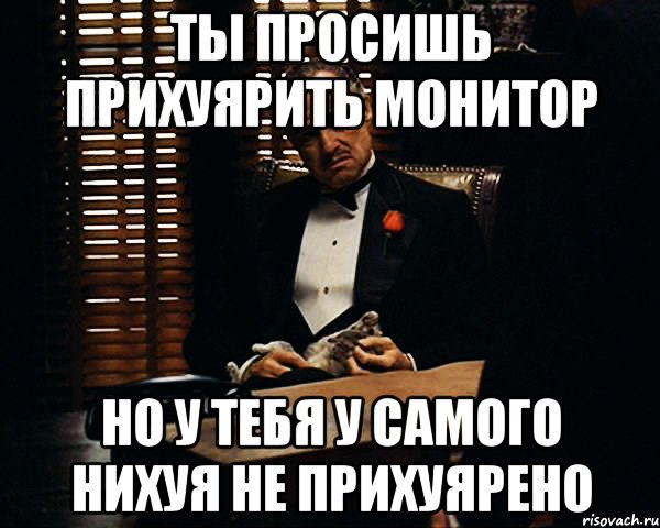 ты просишь прихуярить монитор но у тебя у самого нихуя не прихуярено