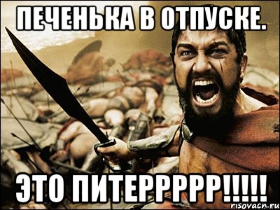 печенька в отпуске. это питеррррр!!!, Мем Это Спарта