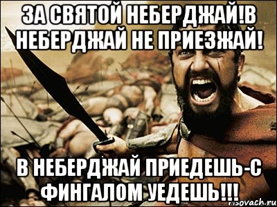 за святой неберджай!в неберджай не приезжай! в неберджай приедешь-с фингалом уедешь!!!, Мем Это Спарта