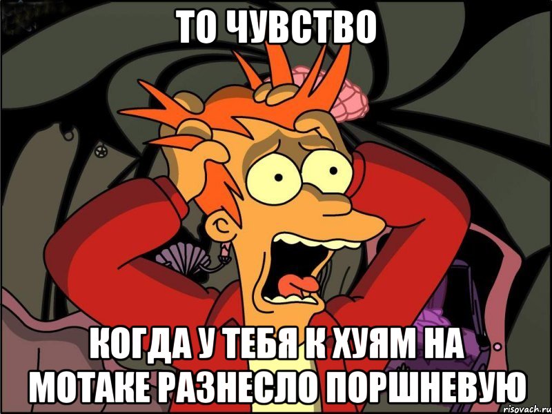 то чувство когда у тебя к хуям на мотаке разнесло поршневую, Мем Фрай в панике