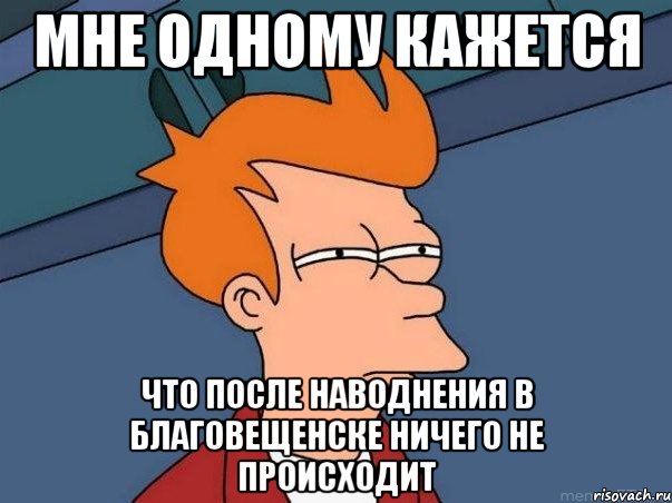 мне одному кажется что после наводнения в благовещенске ничего не происходит, Мем  Фрай (мне кажется или)