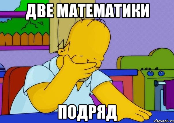 две математики подряд, Мем Homer simpson facepalm