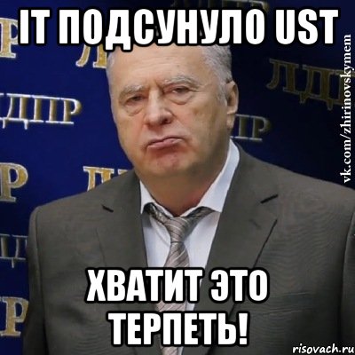 it подсунуло ust хватит это терпеть!, Мем Хватит это терпеть (Жириновский)