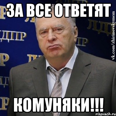 за все ответят комуняки!!!, Мем Хватит это терпеть (Жириновский)