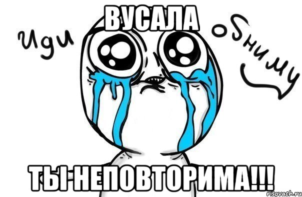 вусала ты неповторима!!!, Мем Иди обниму