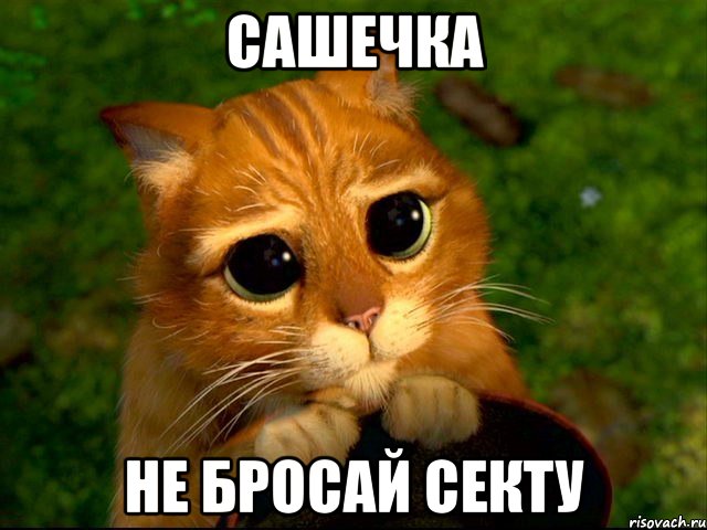 сашечка не бросай секту