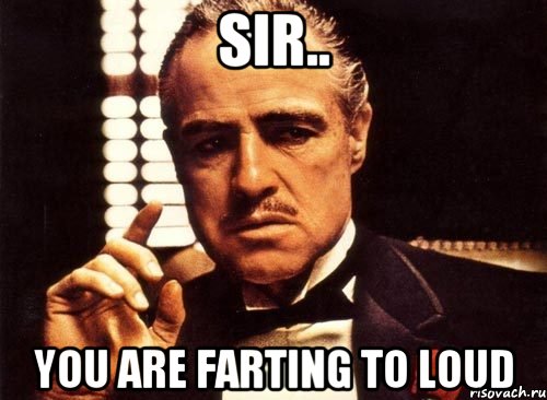 sir.. you are farting to loud, Мем крестный отец