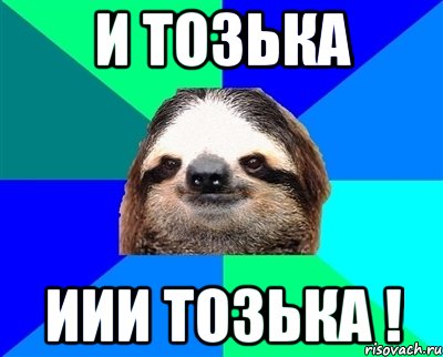 и тозька иии тозька !, Мем Ленивец