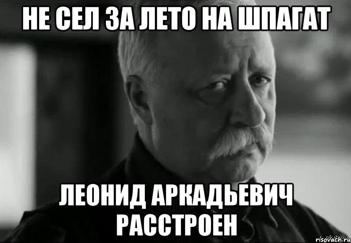 не сел за лето на шпагат леонид аркадьевич расстроен, Мем Не расстраивай Леонида Аркадьевича