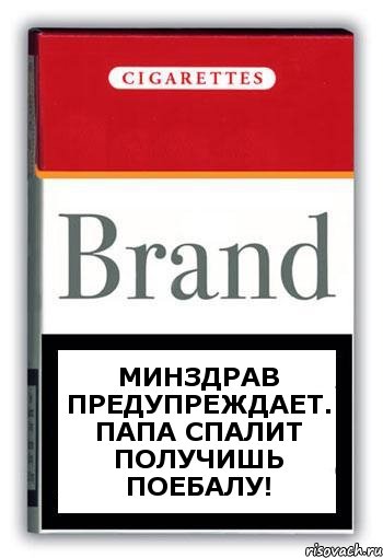 Минздрав предупреждает. Папа спалит получишь поебалу!, Комикс Минздрав