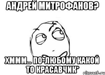 андрей митрофанов? хммм... по-любому какой то красавчик*, Мем Мне кажется или