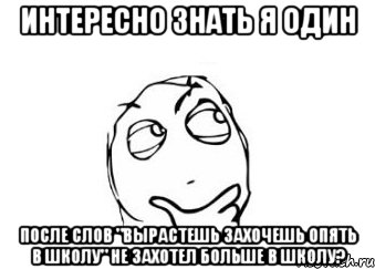 интересно знать я один после слов "вырастешь захочешь опять в школу" не захотел больше в школу?, Мем Мне кажется или