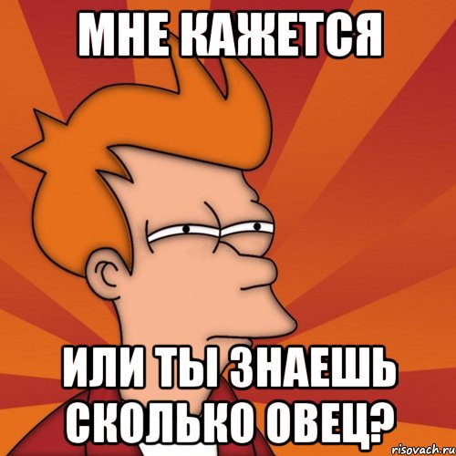 мне кажется или ты знаешь сколько овец?, Мем Мне кажется или (Фрай Футурама)