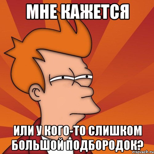 мне кажется или у кого-то слишком большой подбородок?, Мем Мне кажется или (Фрай Футурама)