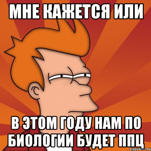 мне кажется или в этом году нам по биологии будет ппц, Мем Мне кажется или (Фрай Футурама)