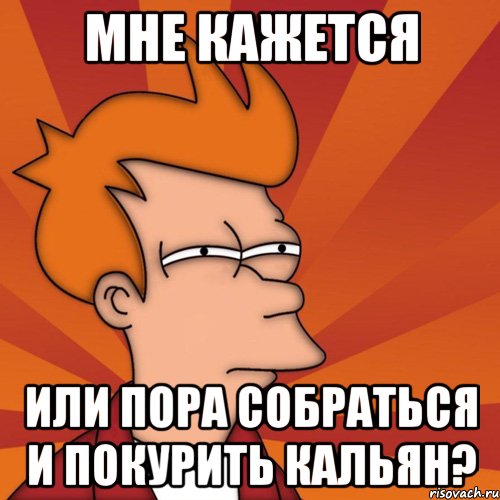 мне кажется или пора собраться и покурить кальян?, Мем Мне кажется или (Фрай Футурама)