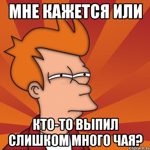 мне кажется или кто-то выпил слишком много чая?, Мем Мне кажется или (Фрай Футурама)