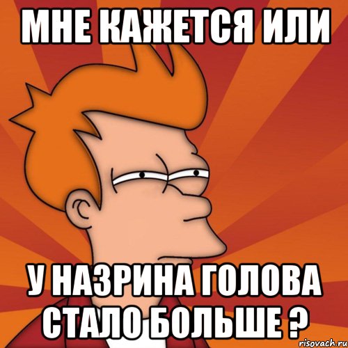 мне кажется или у назрина голова стало больше ?, Мем Мне кажется или (Фрай Футурама)