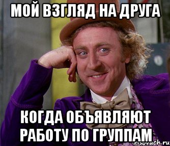 мой взгляд на друга когда объявляют работу по группам, Мем мое лицо