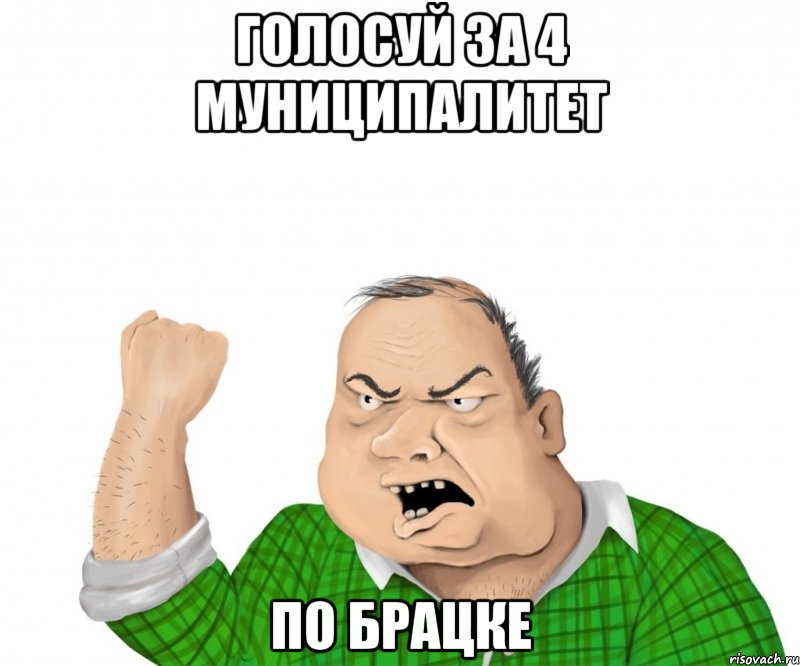 голосуй за 4 муниципалитет по брацке, Мем мужик